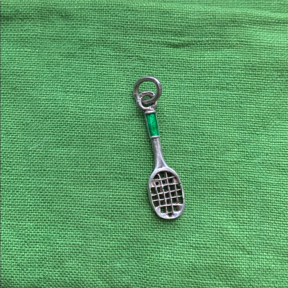 Vintage Sterling Silver Tennis Racket Charm / Pendant